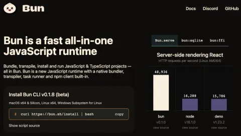 Imagen destacada del artículo sobre Bun como alternativa a Node.js y Deno